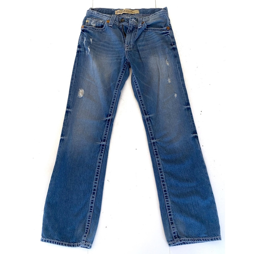 Big Star Pioneer Regular Boot cut Jeans Distressed Size 29